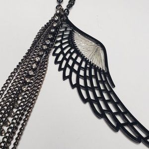 Black Angel Wing Necklace